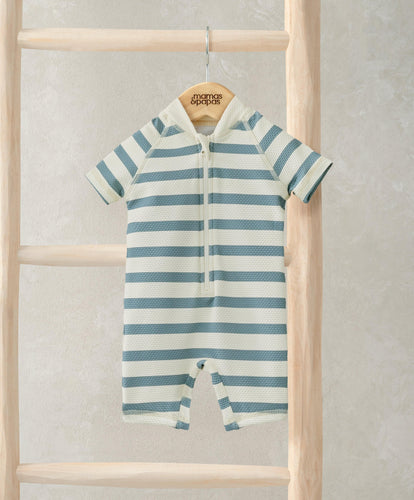 Mamas & Papas Swimwear Short Sleeve Rashsuit Swimwear - Stripe