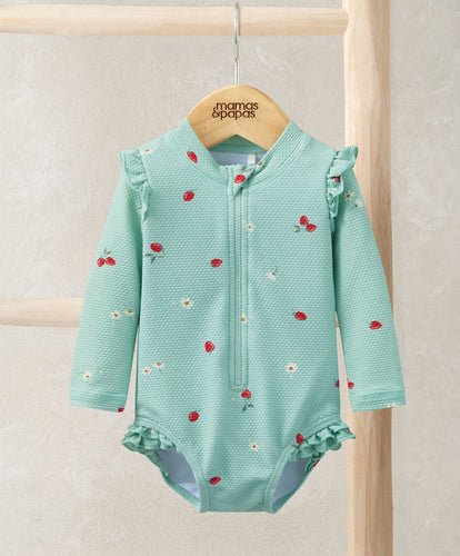 Mamas & Papas Swimwear Strawberry Swimsuit