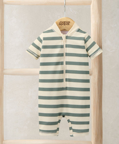 Mamas & Papas Swimwear Stripe Short Sleeve Rashsuit