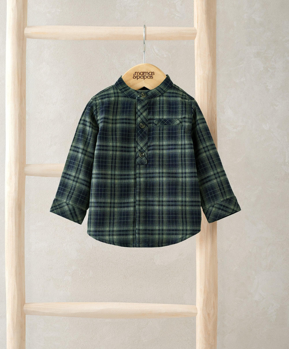 Mamas &amp; Papas Tops &amp; Shirts Green Check Shirt