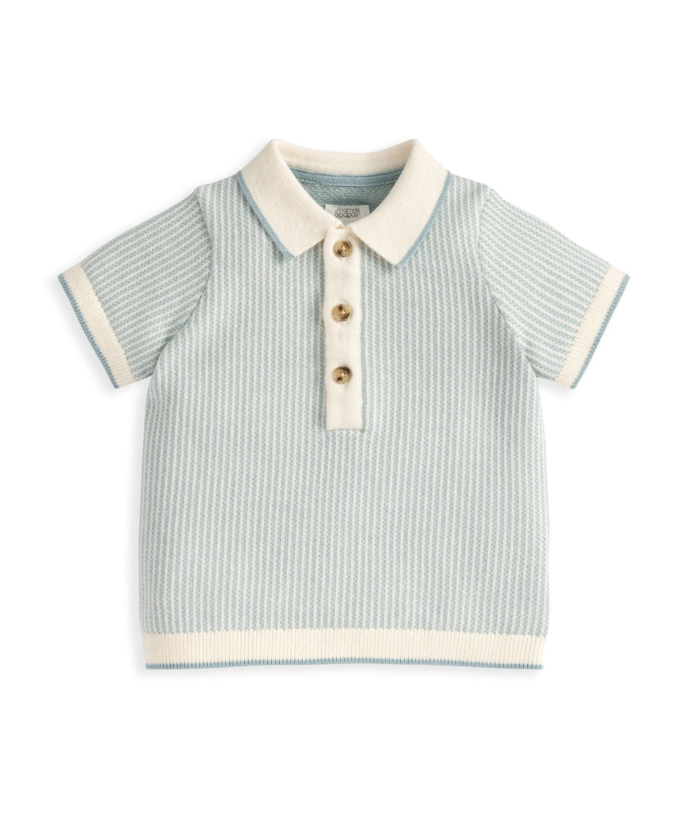 Mamas &amp; Papas Tops &amp; Shirts Jacquard Knitted Polo Shirt