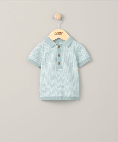 Mamas & Papas Tops & Shirts Jacquard Knitted Polo Shirt