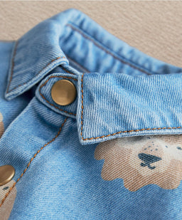 Mamas & Papas Tops & Shirts Lion Print Denim Shirt