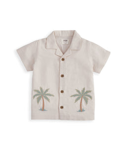 Mamas & Papas Tops & Shirts Palm Tree Linen Shirt