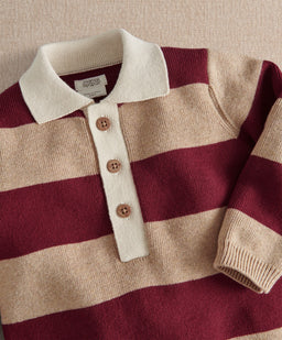 Mamas & Papas Tops & Shirts Rugby Stripe Knit Top