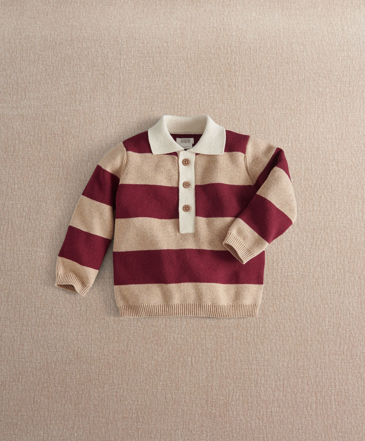 Mamas & Papas Tops & Shirts Rugby Stripe Knit Top