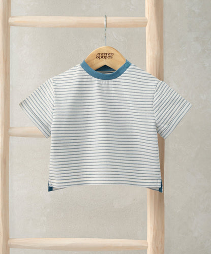 Mamas & Papas Tops & Shirts Striped Smart T-Shirt