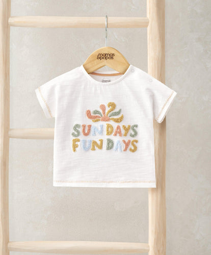 Mamas & Papas Tops & Shirts Sun Days Fun Days Slogan Tee