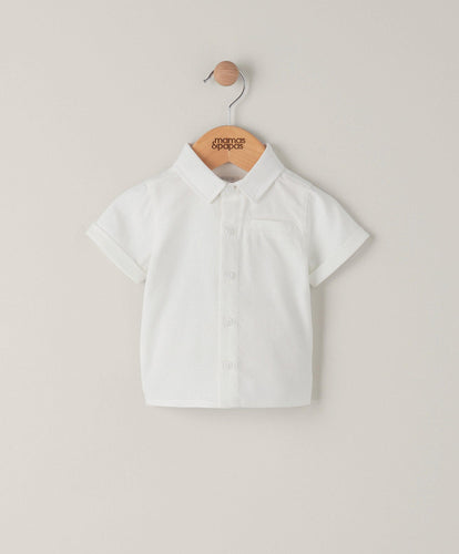 Mamas & Papas Tops & Shirts White Short Sleeve Shirt