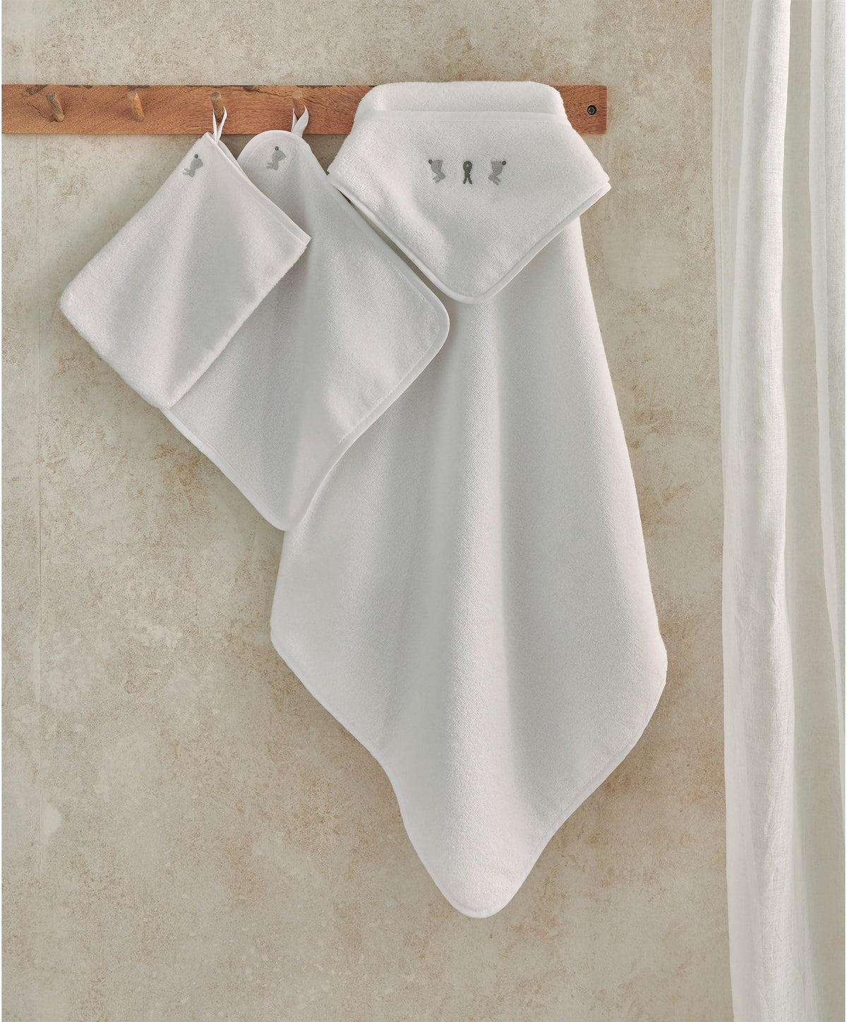 Mamas & Papas Towelling Bunny Towelling Set - (3 piece set)