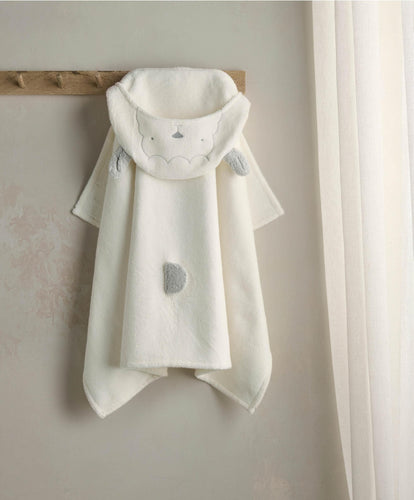 Mamas & Papas Towelling Hooded Baby Towel - Lamb