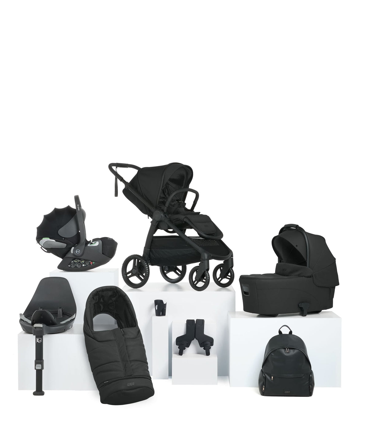 Mamas & Papas Travel Systems Ocarro 2 Pushchair Bundle With Cybex Cloud T i-Size Rotating Baby Car Seat & Base (8 Pieces) - Eclipse