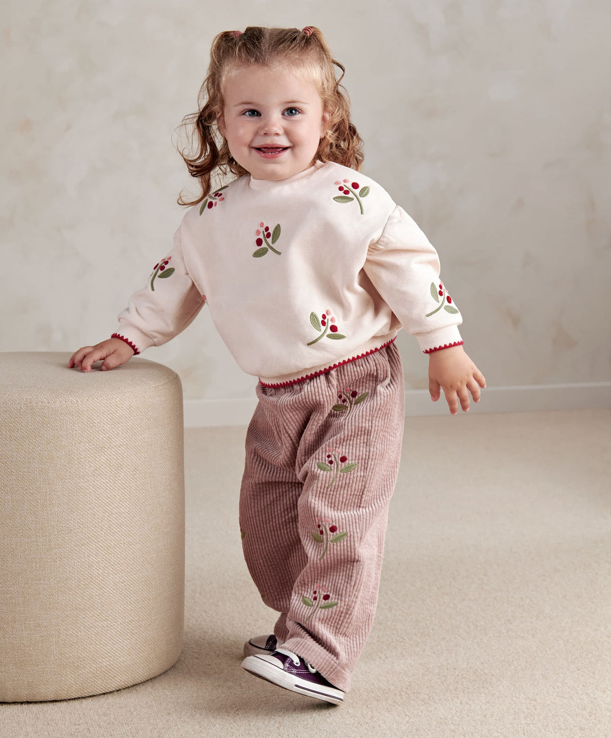 Mamas & Papas Trousers & Leggings Berry Cord Trousers