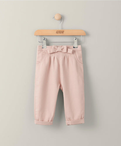 Mamas & Papas Trousers & Leggings Bow Trousers - Pink