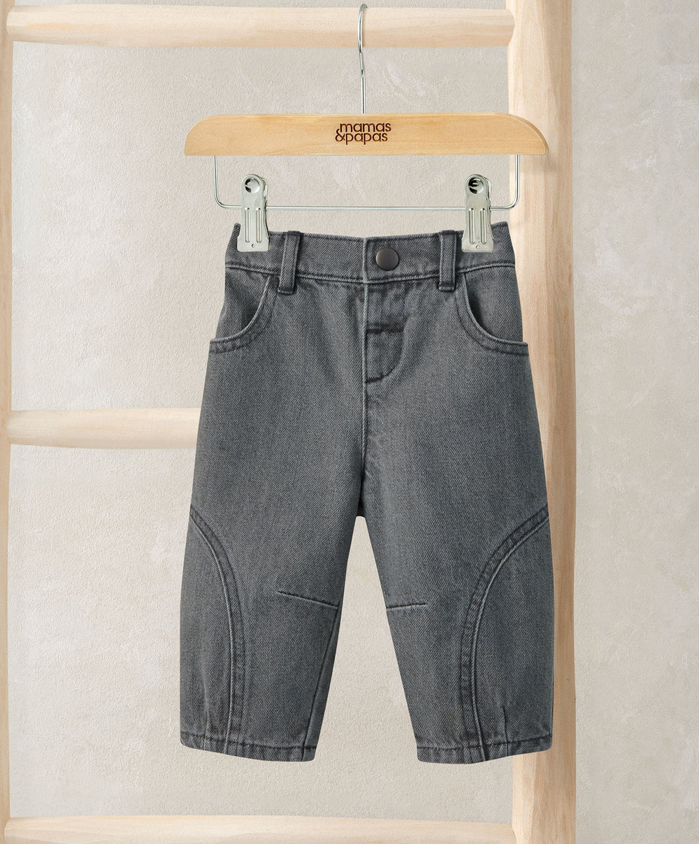 Mamas &amp; Papas Trousers &amp; Leggings Charcoal Barrel Leg Jeans
