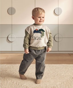 Mamas & Papas Trousers & Leggings Charcoal Barrel Leg Jeans