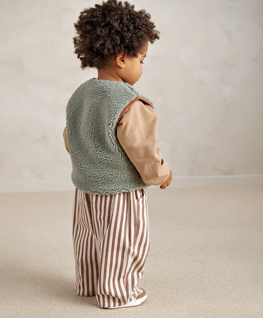 Mamas &amp; Papas Trousers &amp; Leggings Clay &amp; Cream Stripe Trouser