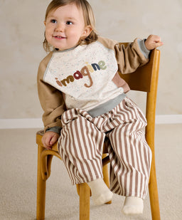Mamas & Papas Trousers & Leggings Clay & Cream Stripe Trouser