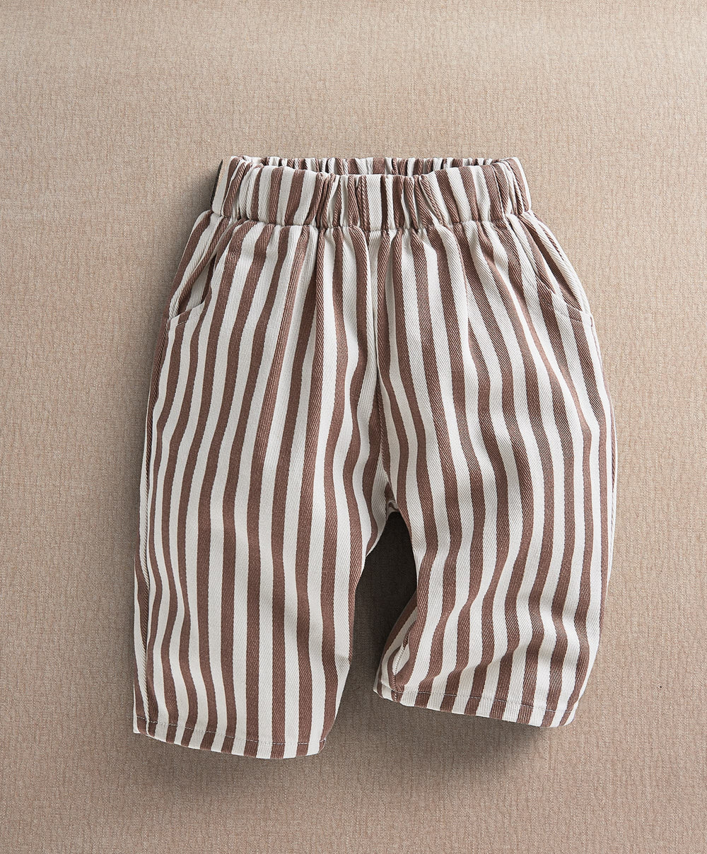Mamas &amp; Papas Trousers &amp; Leggings Clay &amp; Cream Stripe Trouser