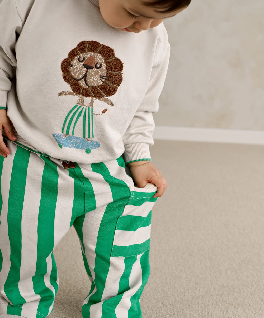 Mamas &amp; Papas Trousers &amp; Leggings Green Stripe Trouser