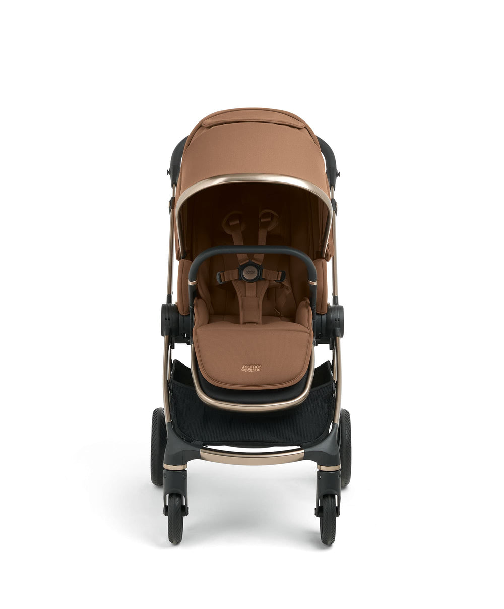 Vardo Complete Pushchair Bundle with Maxi-Cosi Pebble Slide Pro Car Seat &amp; Base (9 Pieces) - Nutmeg
