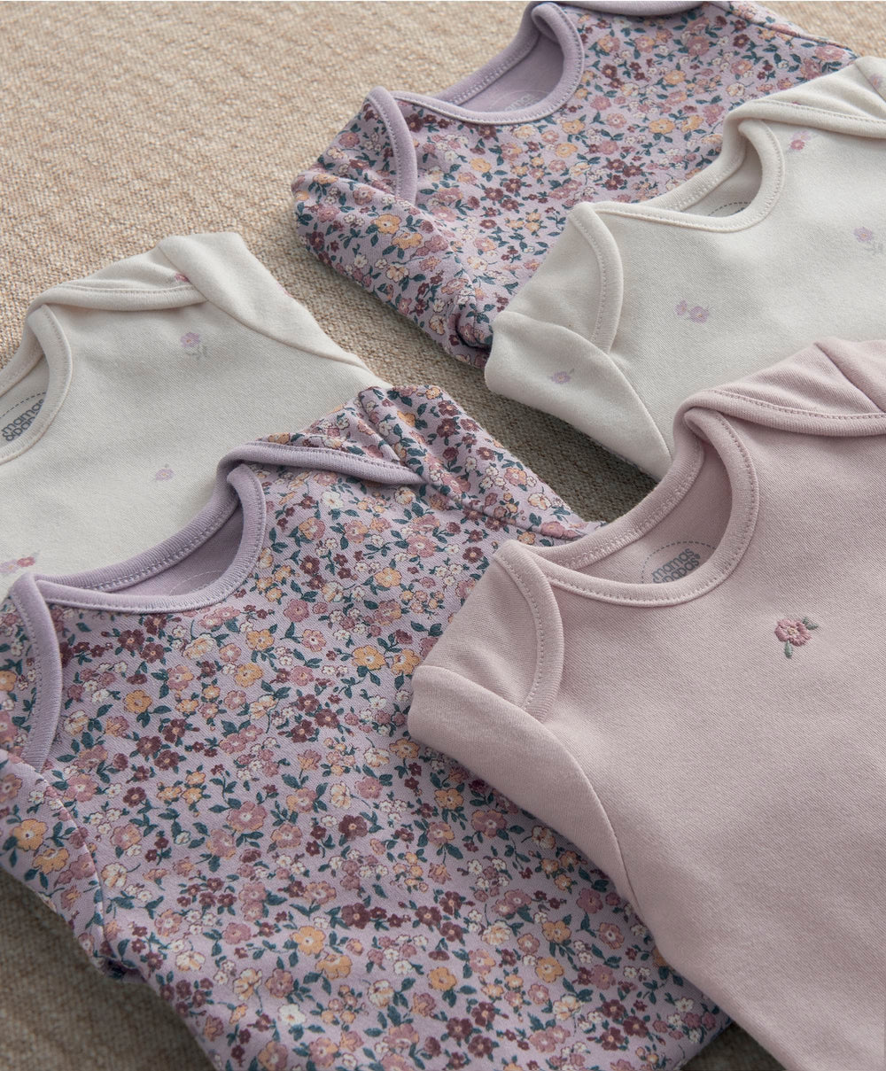 Mamas &amp; Papas Vintage Floral Bodysuits (Pack of 5)