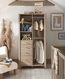 Mamas & Papas Wardrobes Barton Wardrobe - Natural/Oak