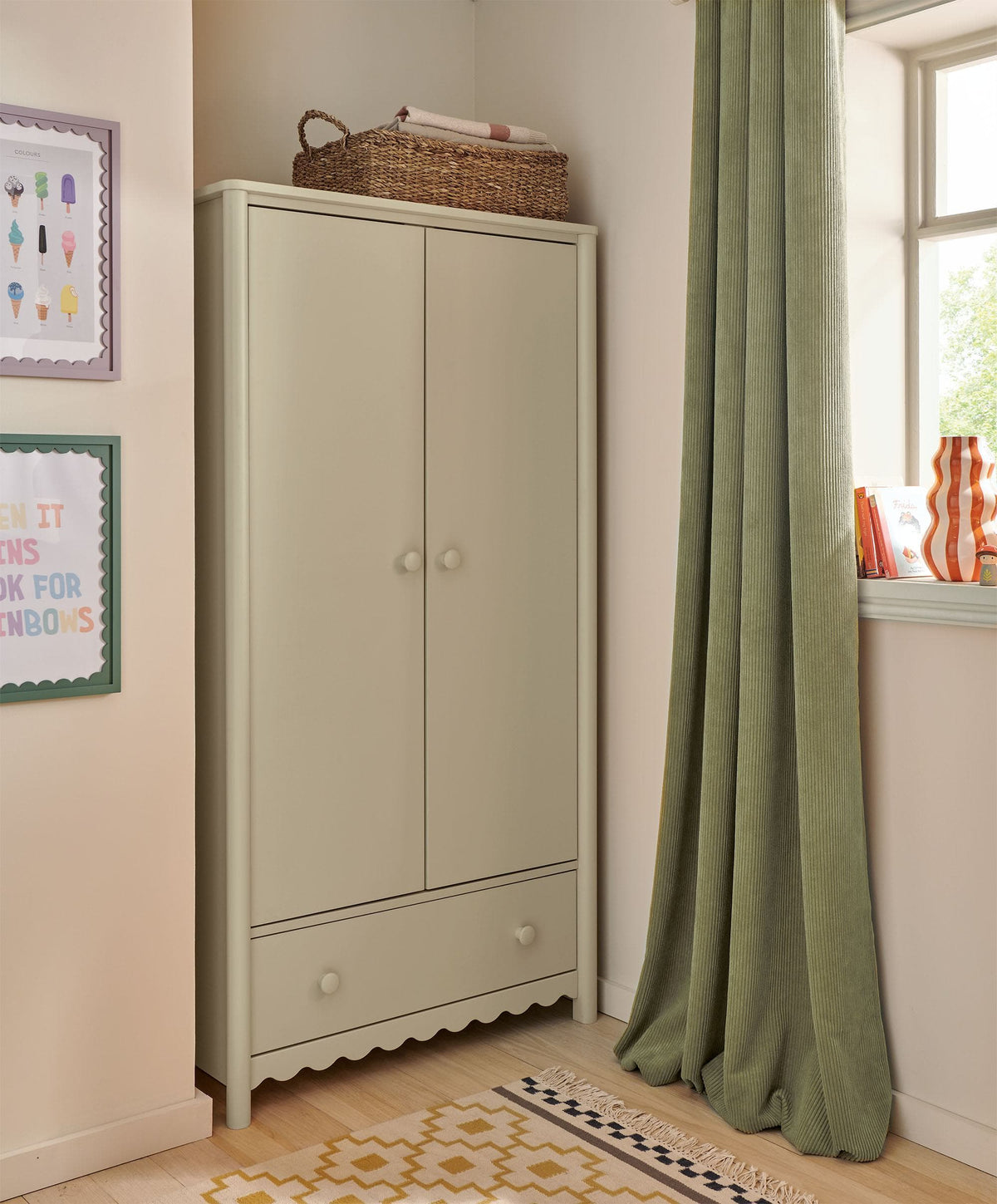Mamas & Papas Wardrobes Eryn Wardrobe - Willow Green