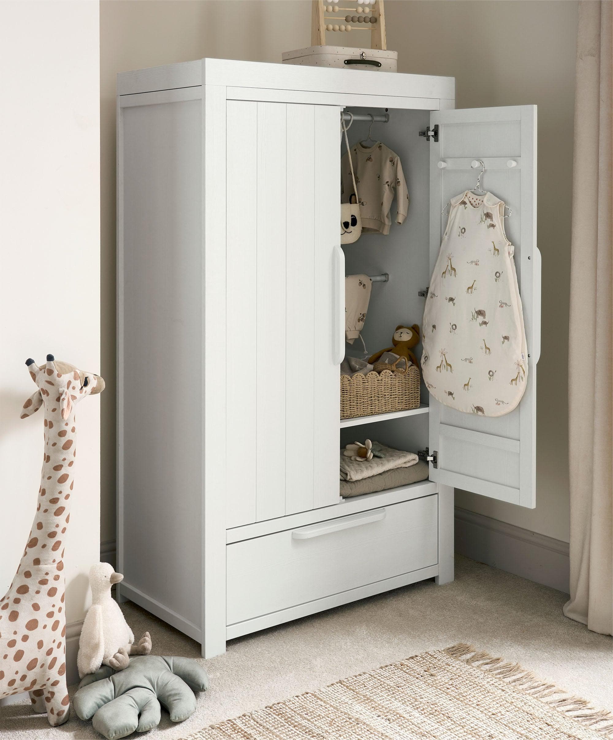 Franklin Wardrobe White Wash Nursery Furniture – Mamas Papas UK