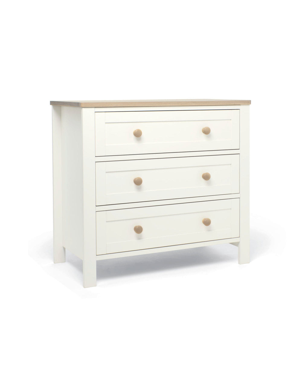 Mamas &amp; Papas Wedmore 2 Piece Small Cotbed Set with Dresser Changer - White/Oak