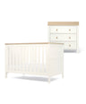 Mamas & Papas Wedmore 2 Piece Small Cotbed Set with Dresser Changer - White/Oak
