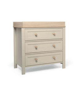 Mamas & Papas Wedmore 3 Piece Small Cotbed Range With Dresser Changer & Wardrobe - Cashmere/Oak