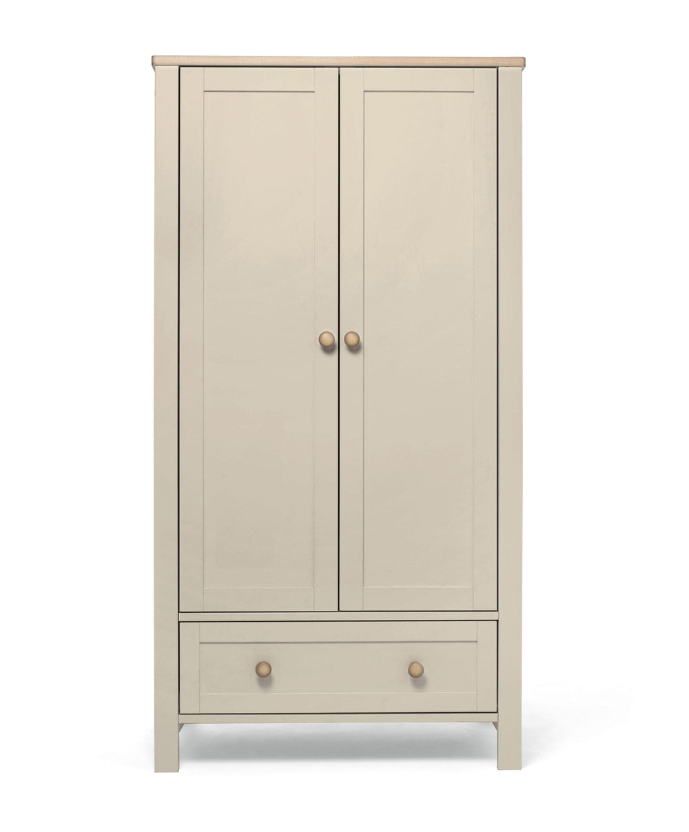 Mamas &amp; Papas Wedmore 3 Piece Small Cotbed Range With Dresser Changer &amp; Wardrobe - Cashmere/Oak