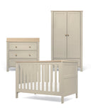 Mamas & Papas Wedmore 3 Piece Small Cotbed Range With Dresser Changer & Wardrobe - Cashmere/Oak