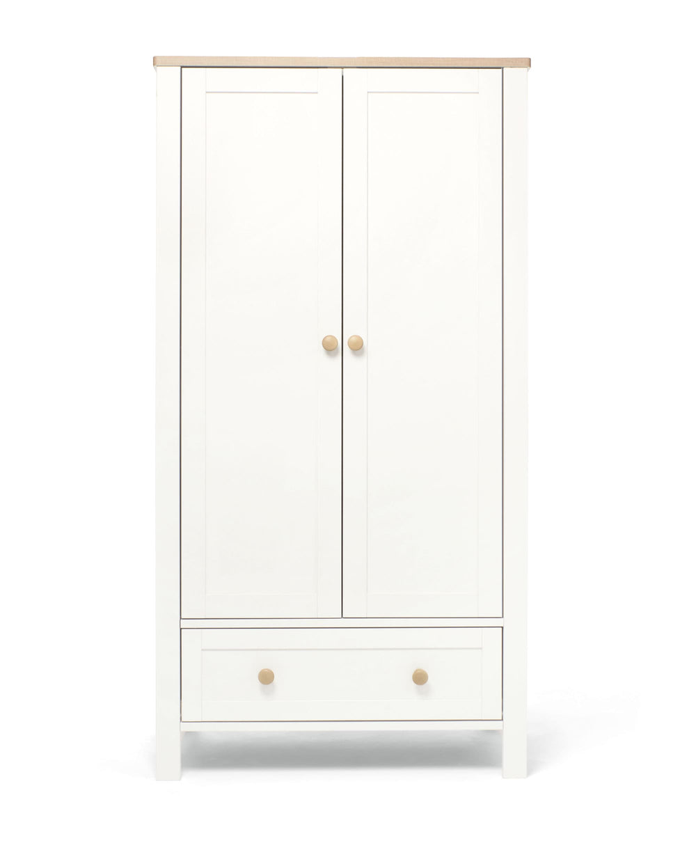 Mamas &amp; Papas Wedmore 3 Piece Small Cotbed Range with Dresser Changer &amp; Wardrobe - White/Oak