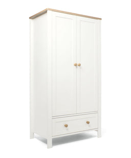 Mamas & Papas Wedmore 3 Piece Small Cotbed Range with Dresser Changer & Wardrobe - White/Oak