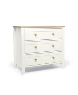 Mamas & Papas Wedmore 3 Piece Small Cotbed Range with Dresser Changer & Wardrobe - White/Oak