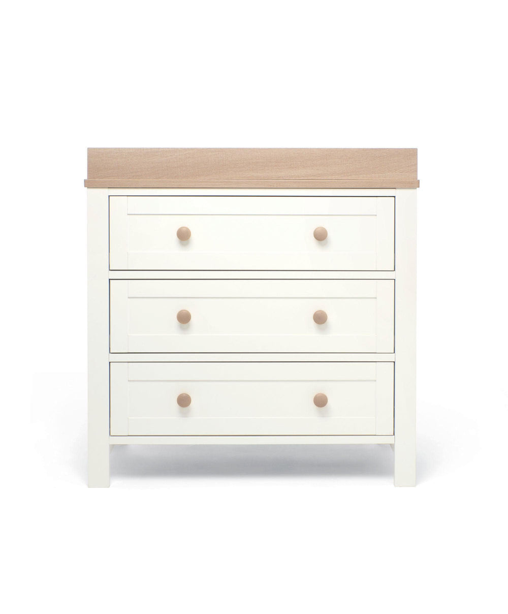 Mamas &amp; Papas Wedmore 3 Piece Small Cotbed Range with Premium Dual Core Mattress - White