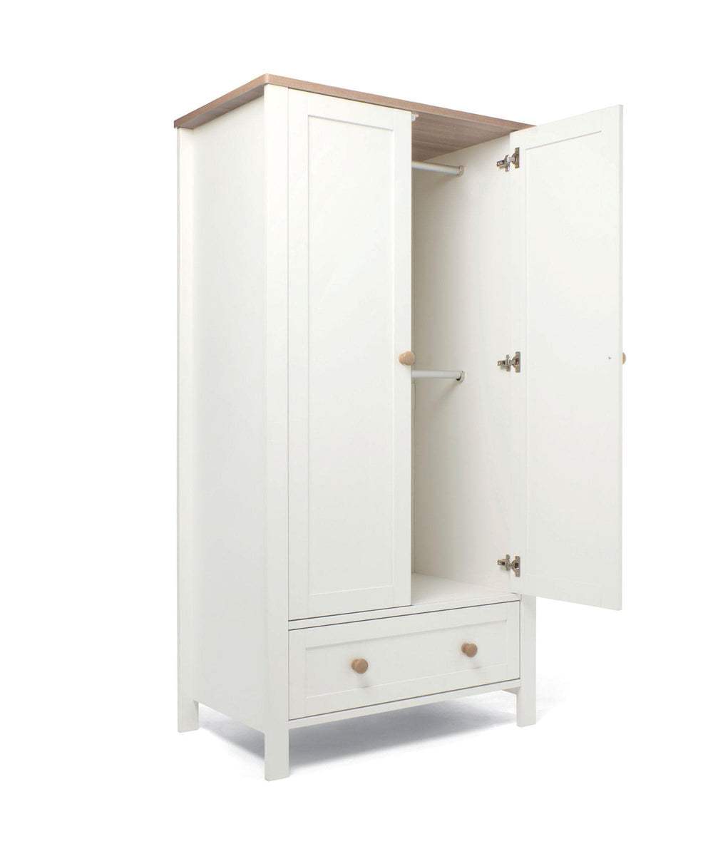 Mamas &amp; Papas Wedmore 3 Piece Small Cotbed Range with Premium Dual Core Mattress - White