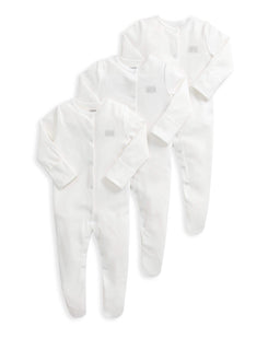 Mamas & Papas White Sleepsuits (Pack of 3)