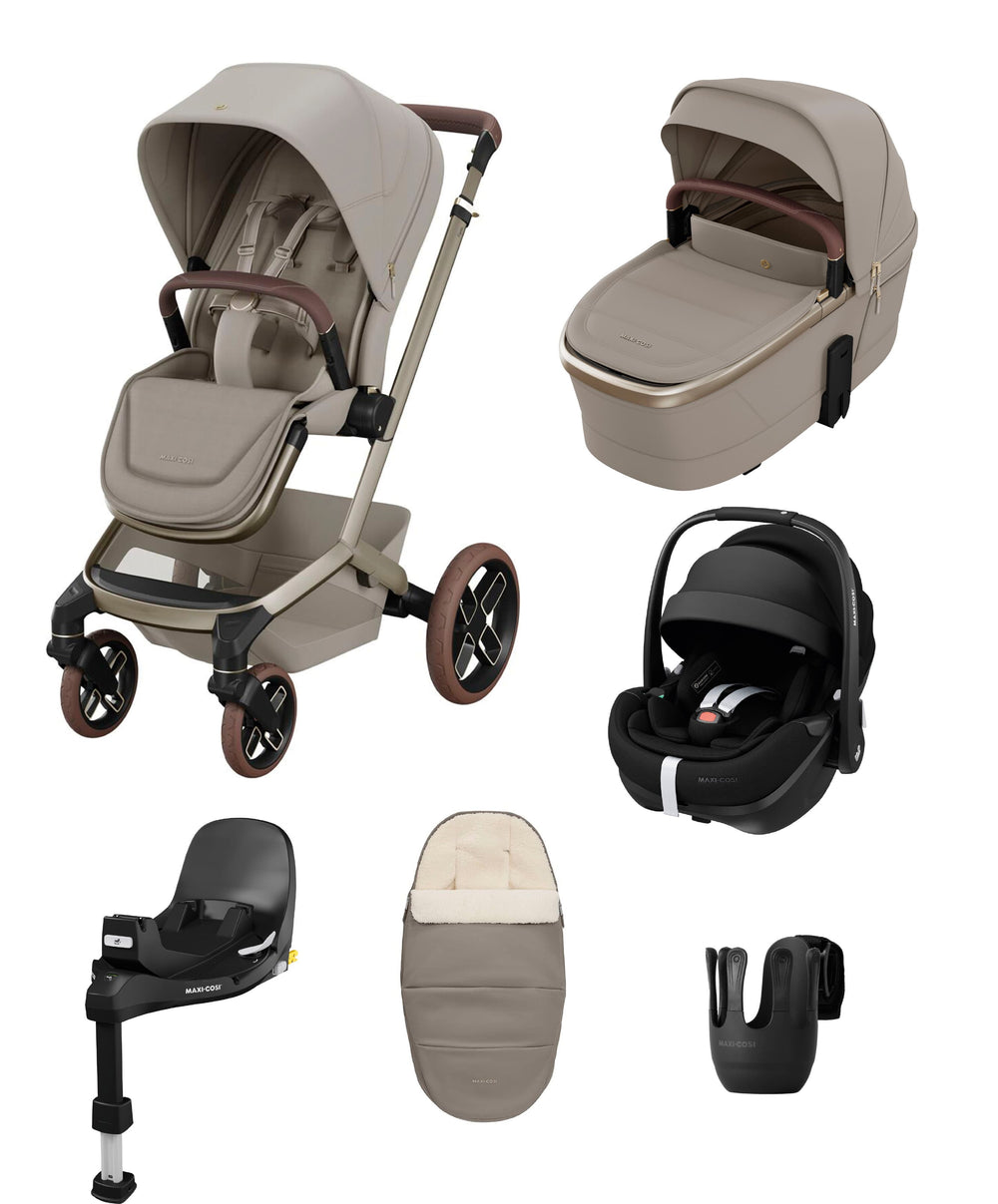 Maxi Cosi Maxi-Cosi Fame Pushchair &amp; Carrycot with Maxi-Cosi Pebble 360 Pro² Car Seat &amp; Base - Sapphire Sand