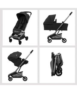 Maxi Cosi Pushchairs Maxi-Cosi Fame Cabin Pushchair Bundle with Maxi-Cosi Coral Slide Pro Car Seat & Base (5 Pieces) - Oynx Black
