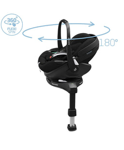 Maxi Cosi Pushchairs Maxi Cosi Fame Pushchair Bundle With Pebble 360 Pro 2 Car Seat & Base – Black with Black Wheels