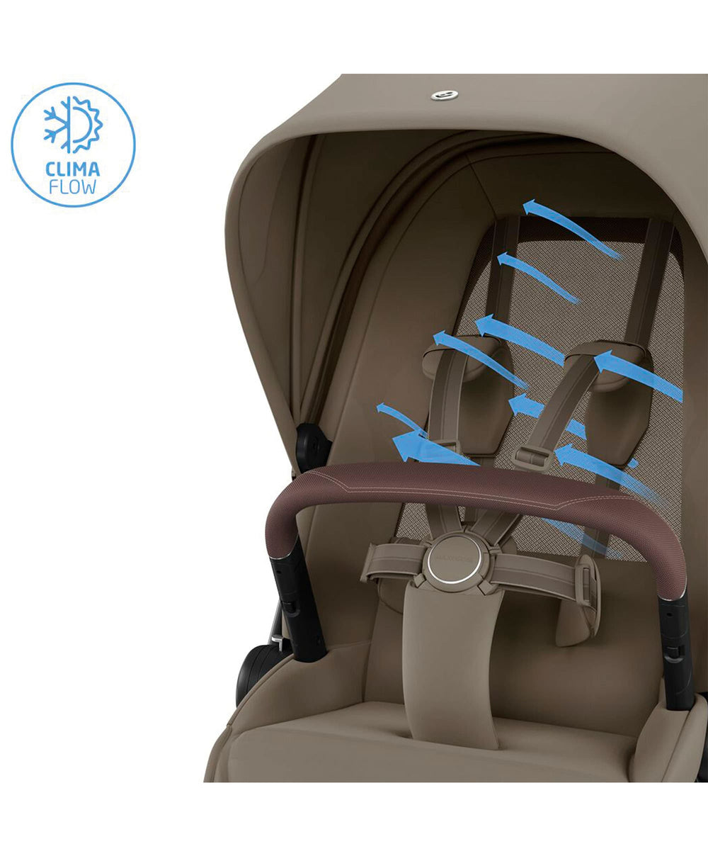 Maxi Cosi Pushchairs Maxi-Cosi Fame Ultimate Pushchair Bundle with Maxi-Cosi Coral Slide Pro Car Seat &amp; Maxi-Cosi Pearl XL Slide Pro Car Seat (10 Pieces) - Saphire Sand