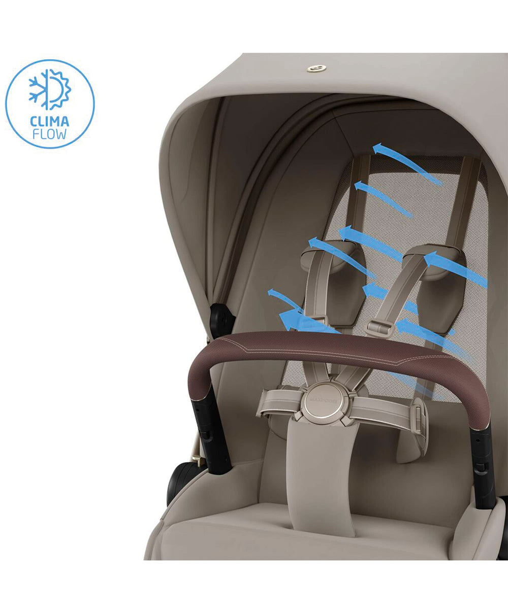Maxi Cosi Pushchairs Maxi-Cosi Fame Ultimate Pushchair Bundle with Maxi-Cosi Pebble Pro &amp; Maxi-Cosi Pearl XL Slide Pro Car Seat (10 Pieces) - Sapphire Sand