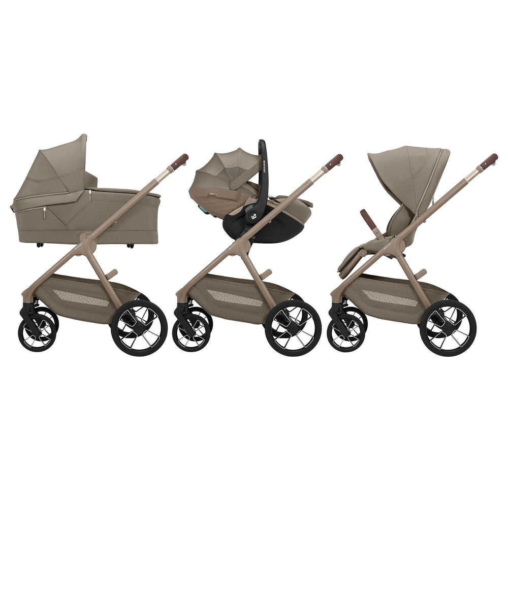 Maxi Cosi Pushchairs Maxi-Cosi Oxford+ Complete Pushchair Bundle with Maxi-Cosi Pebble Slide Pro Car Seat &amp; Base - Oak Truffle