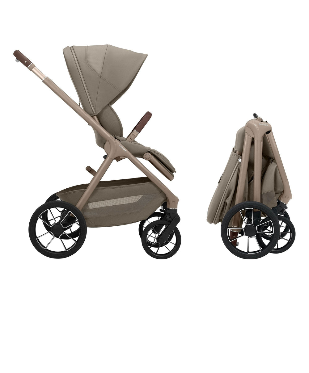 Maxi Cosi Pushchairs Maxi-Cosi Oxford+ Complete Pushchair Bundle with Maxi-Cosi Pebble Slide Pro Car Seat &amp; Base - Oak Truffle