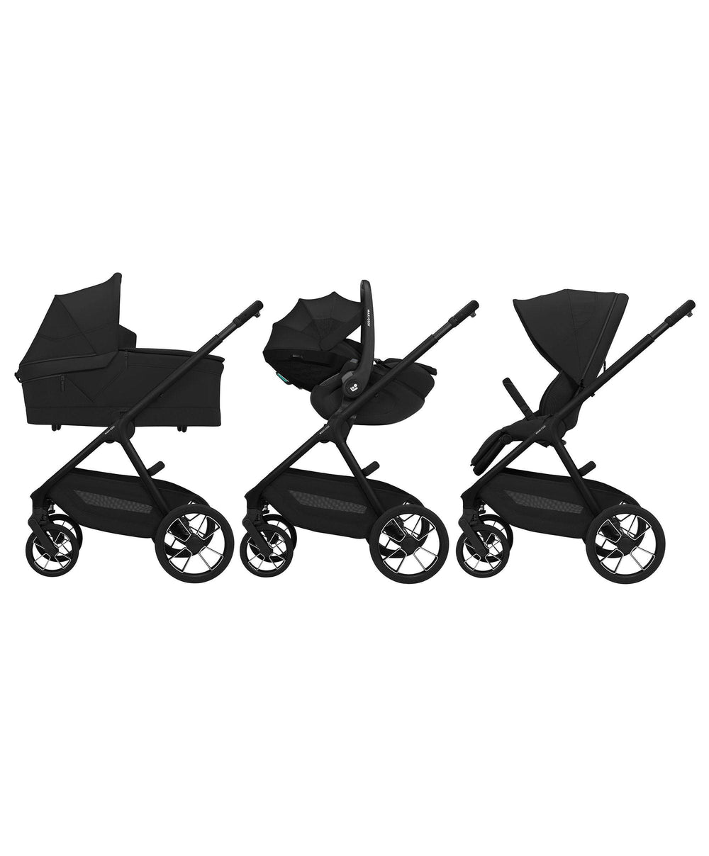 Maxi Cosi Pushchairs Maxi-Cosi Oxford+ Complete Pushchair Bundle with Maxi-Cosi Pebble Slide Pro Car Seat &amp; Base - Onyx Black