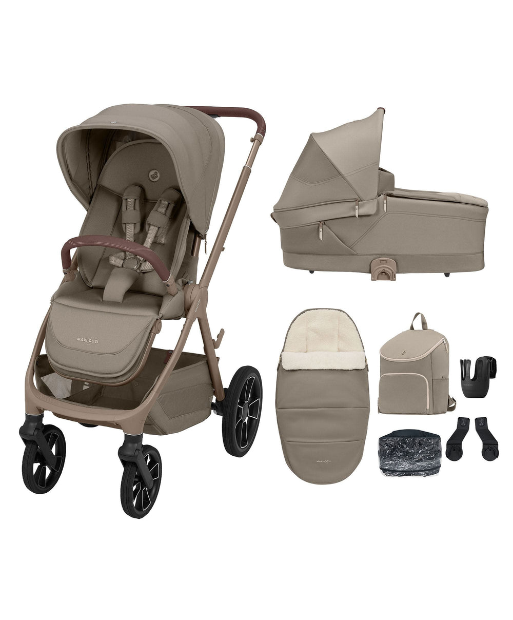 Maxi Cosi Pushchairs Maxi-Cosi Oxford+ Pushchair &amp; Carrycot Essential Bundle -  Onyx Black