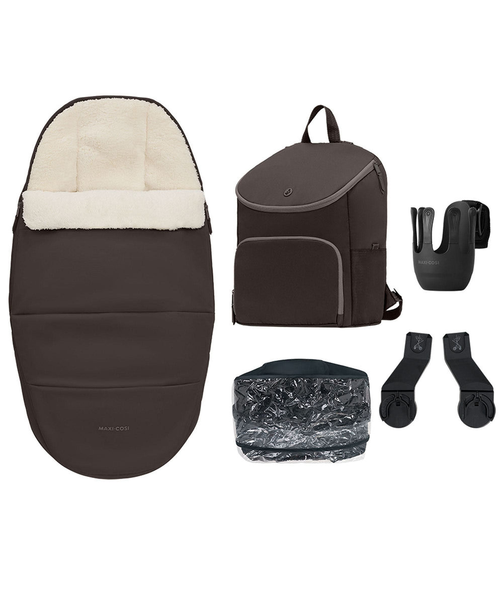 Maxi Cosi Pushchairs Maxi-Cosi Oxford+ Pushchair &amp; Carrycot Essential Bundle -  Onyx Black